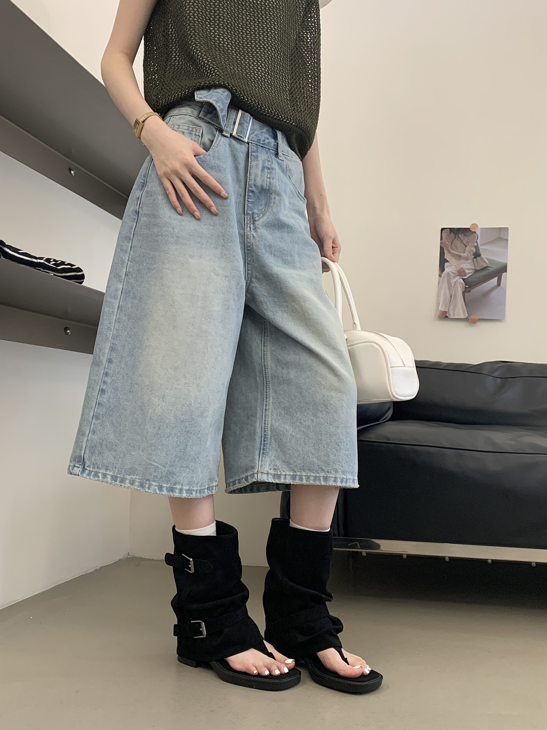French Square Toe Thong Ankle Boots 2026 New Summer Sandals Vacation Style with Dress Short Boots - Image 2