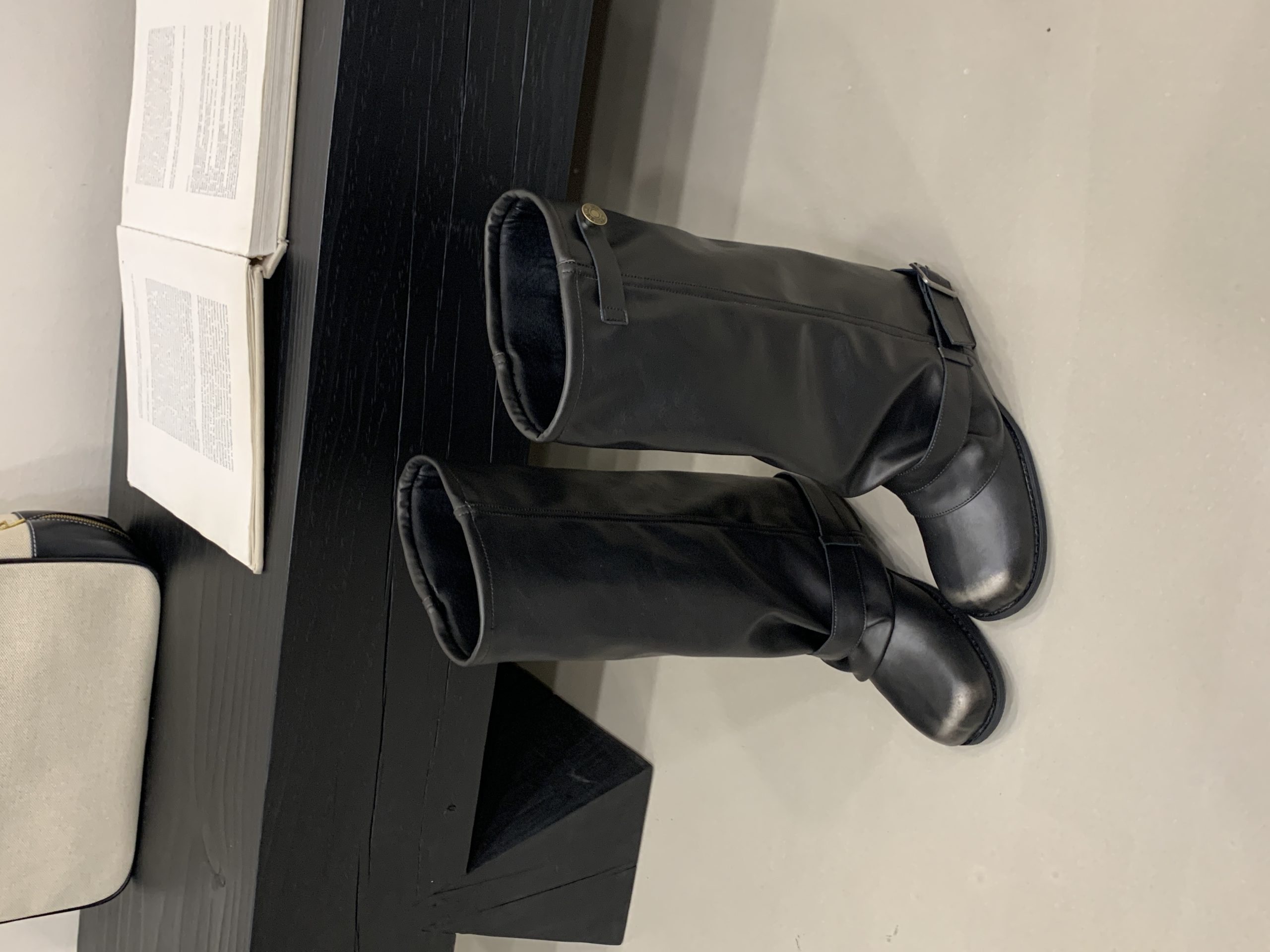 2025 New Western Cowboy Boots for Women Pleated Stacked Round Toe Vintage Low Heel Riding Boots - Image 3