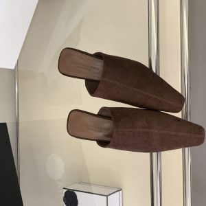 2026 New Chunky Heel French Closed Toe Slippers for Women Comfortable Casual Slide Sandals